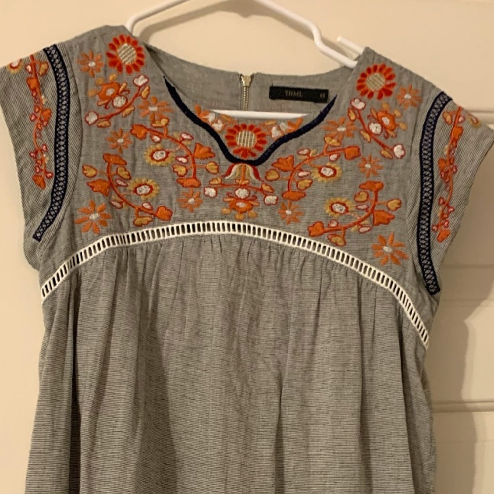 embroidered shift dress brand new